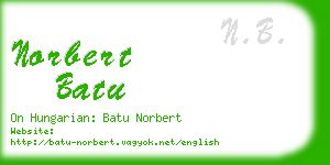 norbert batu business card